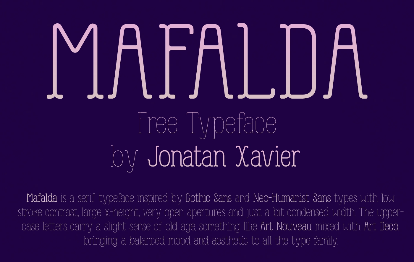 Mafalda Thin Font preview